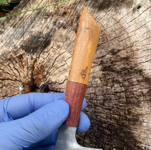 Cuchillo Deba Premium Hecho a Mano de Acero al Carbono con Espiga Completa y Mango de Madera - Proveedor de Cuchillos de Cocina Personalizados - Product Image 6