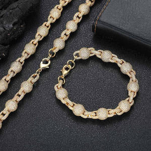 Pulsera de Lujo para Mujer con Diamantes Cultivados en Laboratorio de Oro Sólido Premium, Diseño de Bola Redonda, Cierre de Langosta Duradero, Certificación IGI - Product Image 1