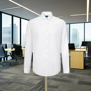 Camisa de Vestir Personalizada OEM 100% Algodón Resistente al Viento. Cuello de Botones Disponible en Varios Colores. Ropa de Negocios Cómoda - Product Image 1