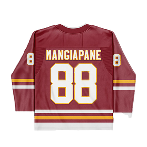 Maillots de hockey personnalisés haut de gamme pour hommes, style hip-hop vintage, 100 % polyester, séchage rapide, antibactériens, maillot cousu pour femmes - Product Image 2