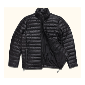 Men's Black Hooded Jacket Filled Windproof Zipper Closure Casual Summer Coat Regular Fit Solid Color <b>Thin</b> Long - Product Image 6
