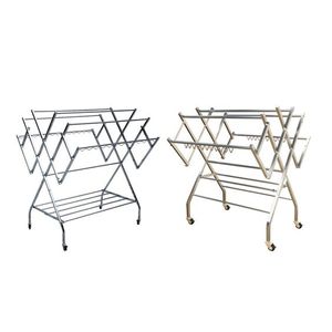 Nuevo diseño de tendedero plegable de acero inoxidable para interiores y exteriores con ruedas y opciones de personalización. - Product Image 2