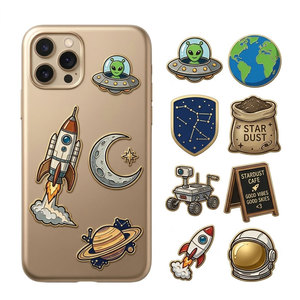 Custom Metal Phone <b>Stickers</b> Soft Enamel Adhesive <b>Logo</b> Badges for Smartphones OEM Factory Bulk Promotional Gifts - Product Image 4