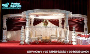 Grand décor de mariage Bollywood Maharani Mandap, grand Mandap indien en FRP, décor de mariage unique, Mandaps Jodha Akbar UK - Product Image 6