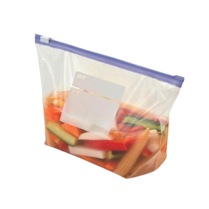 Plastic Freezer Zipper Storage Bag with Slider Seal Waterproof Label <b>for</b> Food Meat <b>Fruits</b> - Product Image 1