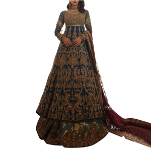 Vestidos de Fiesta para Bodas Pakistaníes, Trajes de Boda Festivos, Traje Shalwar Kameez, Traje Anarkali Indio Sólido Listo para Usar para Mujer - Product Image 1