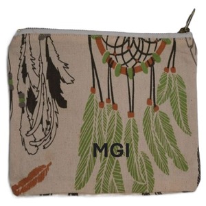 Pochette de maquillage en coton mini personnalisée pour femmes, motif floral matelassé, sac cosmétique avec fermeture éclair simple, facile à plier, sacs cadeaux - Product Image 2