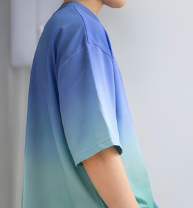Camiseta Oversize para Hombre con Degradado Ombre, 100% Algodón de Calidad Premium, Manga Corta, Estilo Urbano, Ropa Deportiva, Proveedor Mayorista - Product Image 3