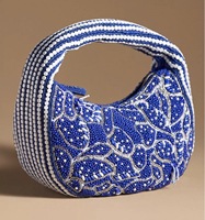 Tas Selempang Wanita India Gaya Bohemian Bermotif Botol Champagne dengan Hiasan Manik-Manik, Tas Belanja Pesta, Tas Messenger Berkualitas Tinggi