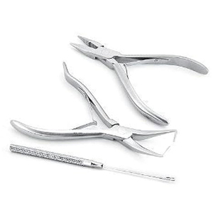 Outils pour extensions de cheveux et kit d'extensions de cheveux Microlinks pour micro-liens et micro-anneaux, kit en acier inoxydable argenté en gros - Product Image 1