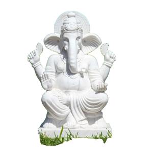 Offre Spéciale : Sculptures Artisanales en Marbre Pur du Dieu Ganesha pour Table, Étagère, Cheminée ou Présentoir de Temple – Disponibles en Gros - Product Image 4