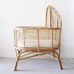 Lit bébé rond en rotin, lit confortable pour nouveau-né, berceau de qualité supérieure pour enfant - Product Image 5