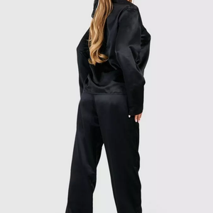 BREATHABLE Thermal Woven Silk <b>Satin</b> Women's <b>Pyjama</b> Set Long Sleepwear Elastic Waist 2 Piece Classic Soft Four Season Adults - Product Image 3