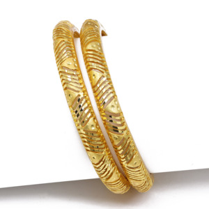 ขายส่งเครื่องประดับแฟชั่น กำไลทองชุบ 14K 18K 24K กำไลแบบดั้งเดิม กำไลทองเหลืองชุบทอง เครื่องประดับทองคำเคลือบ Oro Joyeria - Product Image 2