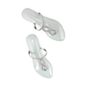 Sandales à talons fantaisie grises FN0789 - Product Image 1