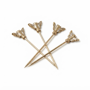 Palillos de Cóctel Vintage de Metal con Adornos de Granada, Herramientas de Bar Hechas a Mano para Bebidas y Aperitivos, Palillos de Cóctel Hechos a Mano - Product Image 5