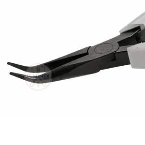 Alicates de Punta Fina Micro Delgados, con Punta Curva de Precisión, Mandíbula Lisa, Punta Fina, Mango de Acero Inoxidable de Grado Industrial, Herramienta Manual Segura para ESD - Product Image 2