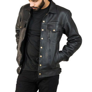 Econex Sports Men's <b>Slim</b> <b>Fit</b> PU Leather Bomber <b>Jacket</b> Breathable Turn-down Collar Zipper Closure Solid Color Casual - Product Image 6