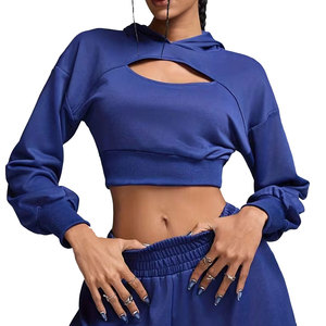 Sudadera Corta para Mujer al por Mayor con Logotipo Personalizado, Sudadera Corta de Manga Larga, Sudadera Corta Personalizada para Mujer, Sudadera Corta Tipo Pullover para Mujer - Product Image 1