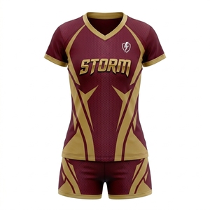 Uniforme de volley-ball personnalisé short en jersey léger en tissu à séchage rapide parfait pour les camps d'entraînement des matchs de ligue internationale - Product Image 1