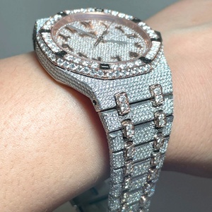 Custom Luxury Moissanite <b>Watch</b> | VVS Iced Out Skeleton | Passes Diamond Tester Wholesale - Product Image 3