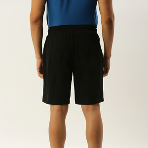 Shorts Bermuda Homme Noir et Gris à Blocs de Couleurs avec Cordon de Serrage à la Taille, Poches, Séchage Rapide, Style Sportif, Taille Mi-Haute - Product Image 4