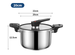 Olla a Presión Profesional con Construcción Robusta de Acero Inoxidable, Válvula de Seguridad, Tapa con Cierre Seguro, Cocción Rápida - Product Image 2