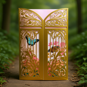 Porte-documents en papier à motif floral - Product Image 3