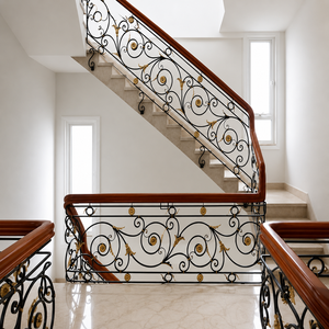 Rampe d'escalier en fer sur mesure : des designs métalliques uniques et artisanaux qui rehaussent la beauté architecturale de vos escaliers. - Product Image 1