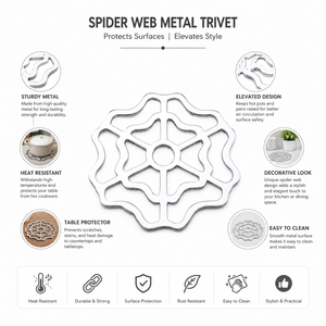 Salvamanteles Metálico con Diseño de Telaraña |   Protector de Mesa Resistente al Calor para Ollas Calientes |   Soporte Decorativo para Utensilios de Cocina, para la Encimera del Hogar - Product Image 5