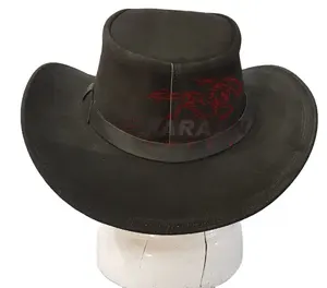 Yaz Outback süet deri dans parti kovboy parti şapka batı tarzı Outback avustralya şapka 2023