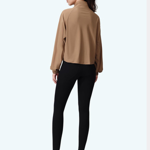 2026 Women's Long Sleeve Fitness <b>Jacket</b> for Running Gym & <b>Yoga</b> Quick Dry Breathable with Zippers Athletic Print Sportswear Tops - Product Image 6