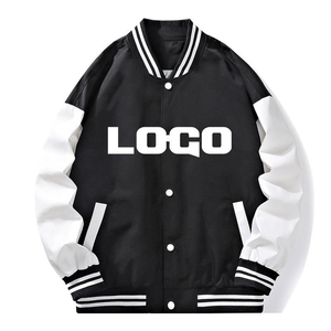 High Quality 100% Cotton Windproof Eco-Friendly <b>Men</b> College Sleeves Custom Baseball Bomber Letterman <b>Jacket</b> - Product Image 5