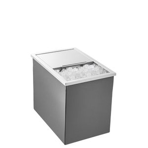 Contenitore Refrigerante Commerciale in Acciaio Inox 18 x 12 x 15 Pollici, Capacità 28,6 Quarti, con Coperchio Scorrevole per Esterni - Product Image 1