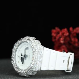 Montre Hip Hop VVS Moissanite Iced Out, Montre Diamantée Bust Down, Argent 925, Quartz de Luxe, Bracelet Blanc, Vente en Gros - Product Image 5