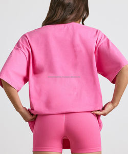 T-shirt ample en jersey de coton de haute qualité pour femme, style streetwear, écologique, séchage rapide, respirant, décontracté, extra-long, collection automne - Product Image 4