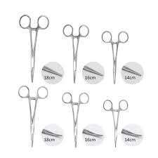 Pinzas de 12.5cm para depilación, pinzas de sujeción para pescado, punta curva y recta, de agarre quirúrgico - Product Image 2