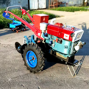 Wholesale 8-22HP Diesel Powered 2 Wheel Walking Tractor Mini Farm <b>Cultivator</b> with Rotary Tiller Plow Seeder Attachments - Product Image 1