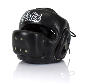 High Quality Fair tex Full Face Boxing Headgear Kickboxing Helmet Leather Muay Thai K-1 MMA Head Protector Customized Design - Product Image 5