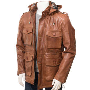 Venta Directa de Fábrica, Chaqueta de Cuero Genuino Vintage para Hombre, Estilo Motero, Impermeable, Resistente al Viento, Moda Urbana - Product Image 1