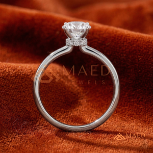 แหวนแต่งงานทรงวิชโบนประดับมอสซาไนต์เงินแท้ 925 ดีไซน์หรูหราสำหรับผู้หญิง ประดับเพชรทรงลูกแพร์จากแล็บ รูปทรงเชฟรอน - Product Image 4