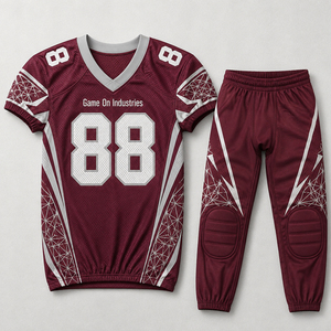 Wholesale Custom American Football Jersey and Padded Pants Set Sublimation Team Uniform Breathable Athletic Sportswear - Product Image 1