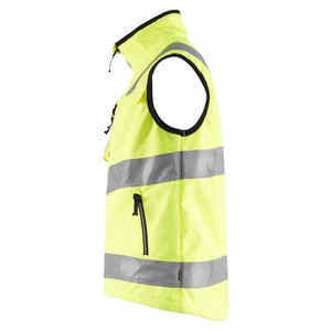 Gilet de sécurité réfléchissant haute visibilité pour homme avec poches zippées, col montant, imperméable, style décontracté automne - Product Image 2