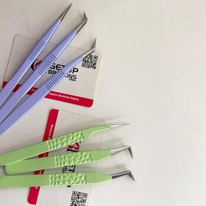 GETUP BROSONS IMPEX – Nouvel ensemble de pinces professionnelles en acier inoxydable anti-magnétique et anti-statique pour extensions de cils – Volume – Logo personnalisé - Product Image 2