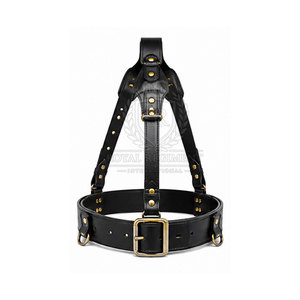 Ceinture en cuir Sam Browne avec boucle classique, ajustement réglable et finition soignée pour vêtements et événements formels - Product Image 2