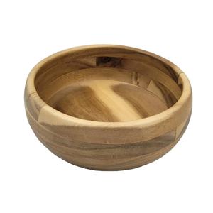 Cuenco de madera de acacia redondo Vintage moderno D13 H6 cm cuenco de arroz o aperitivo para catering restaurante uso en fiesta en casa - Product Image 1