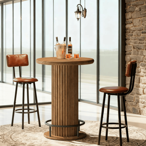 Tavolo da Bar Rotondo Moderno e Minimalista, Pieghevole con LED, per Casa, Hotel o Sala da Pranzo, Arredamento Bar di Alta Qualità - Product Image 5
