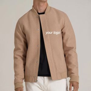 Athletic <b>Men</b> varsity <b>jacket</b> letterman inspired coat <b>baseball</b> fashion outerwear casual clothing comfortable fit ribbed collar - Product Image 1