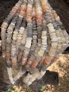 Multi Moonstone Square Beads, Natural <b>Spacer</b> Strand (5-6 mm) - Product Image 1