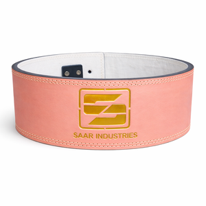 Ceinture à levier réglable antidérapante en cuir pêche 13 mm SAAR Industries – Équipement de musculation et d'entraînement robuste pour salles de sport - Product Image 3